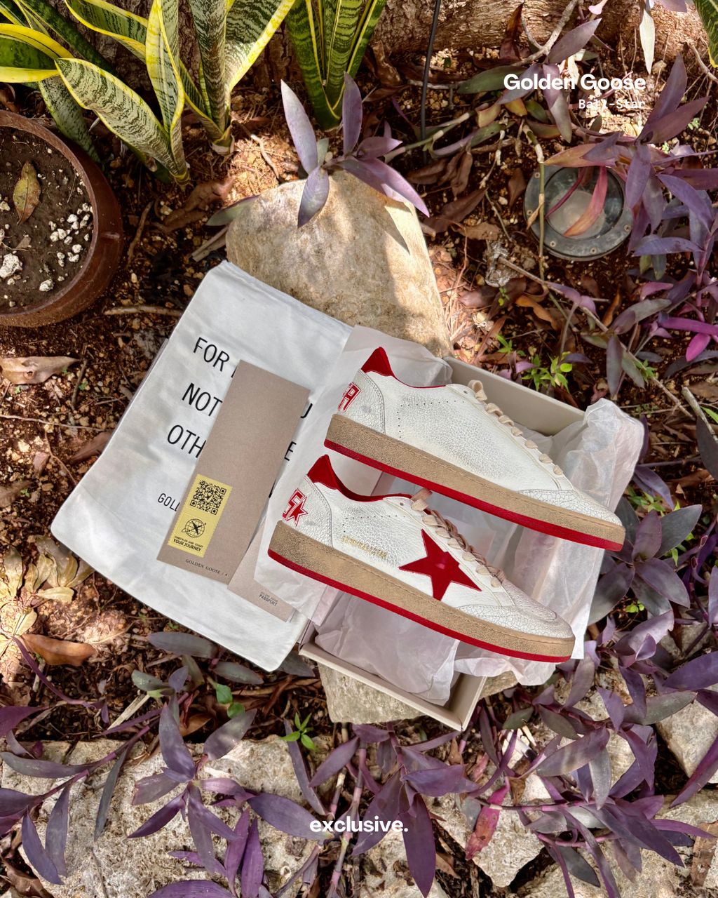 Golden Goose Ball-Star White & Red