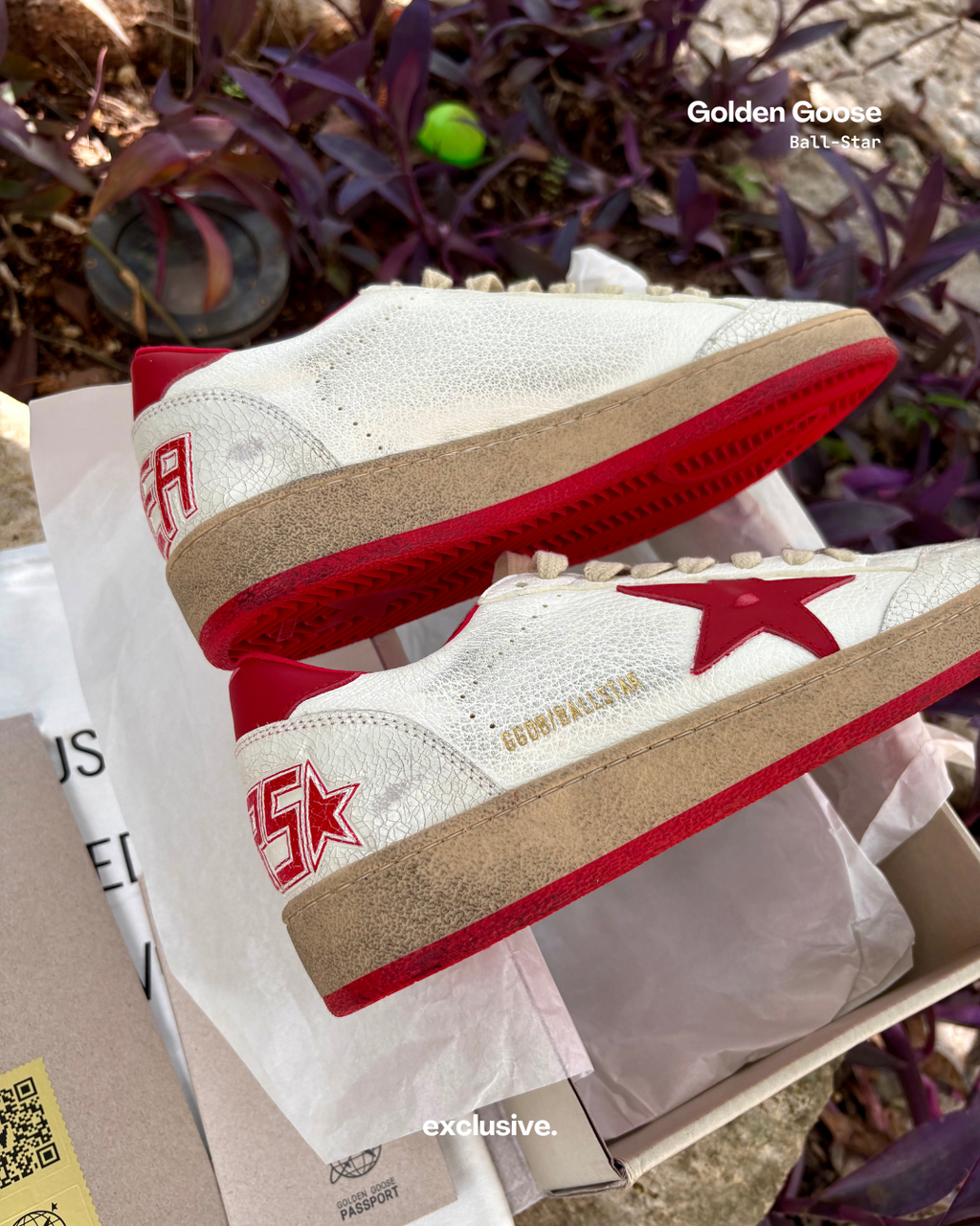 Golden Goose Ball-Star White & Red