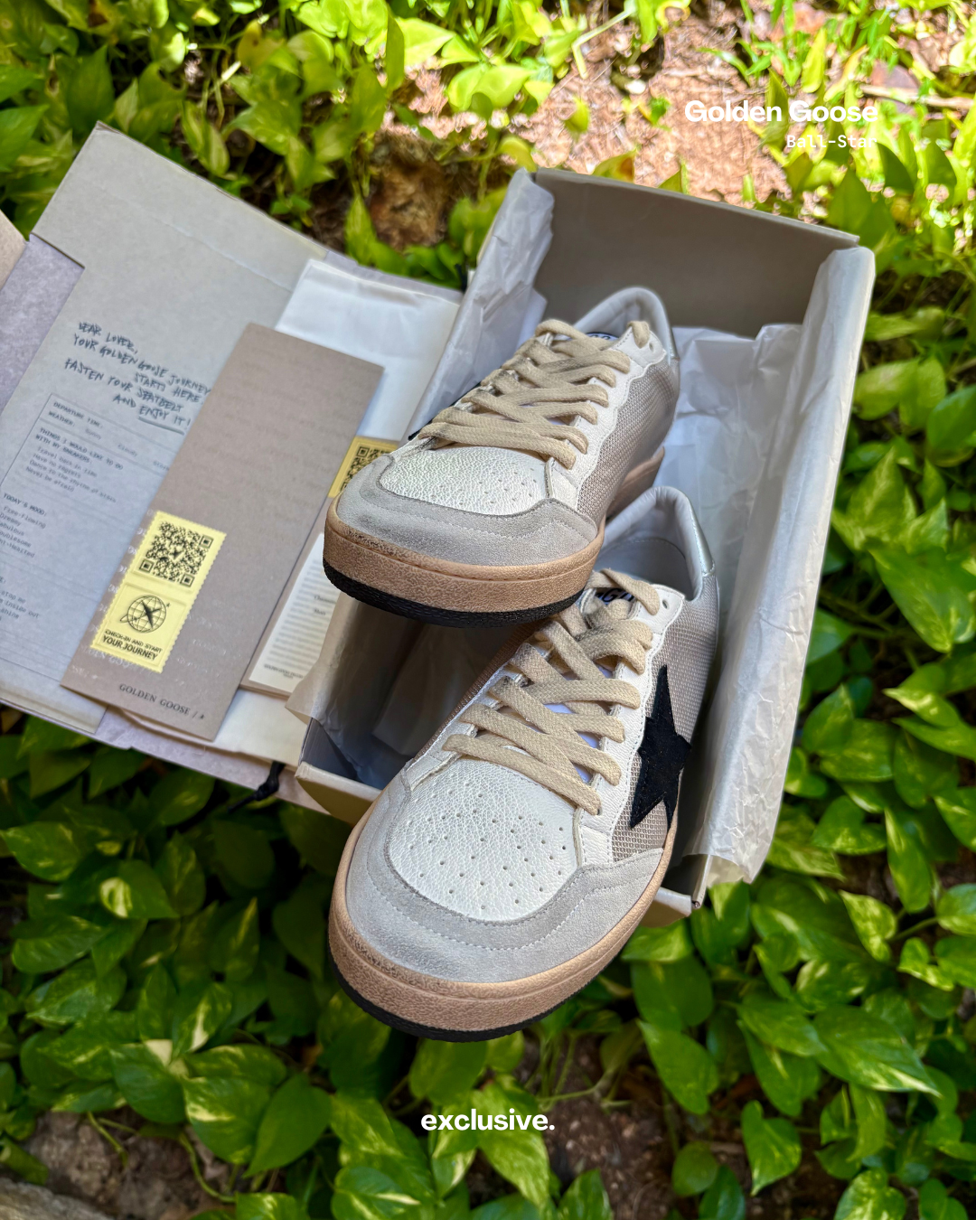 Golden Goose Ball-Star Net Beige & Black