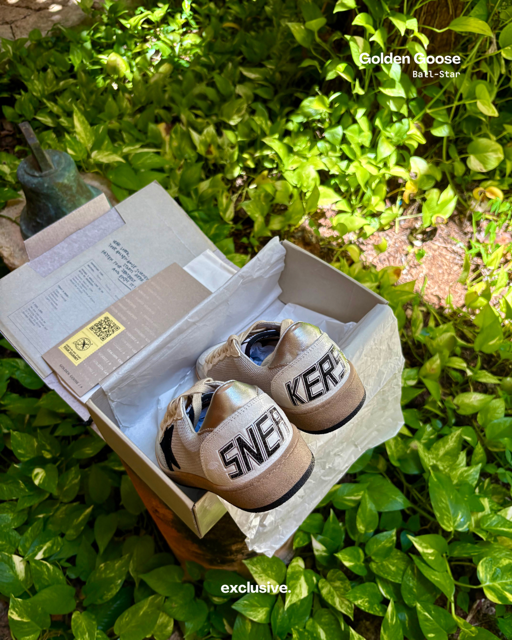 Golden Goose Ball-Star Net Beige & Black