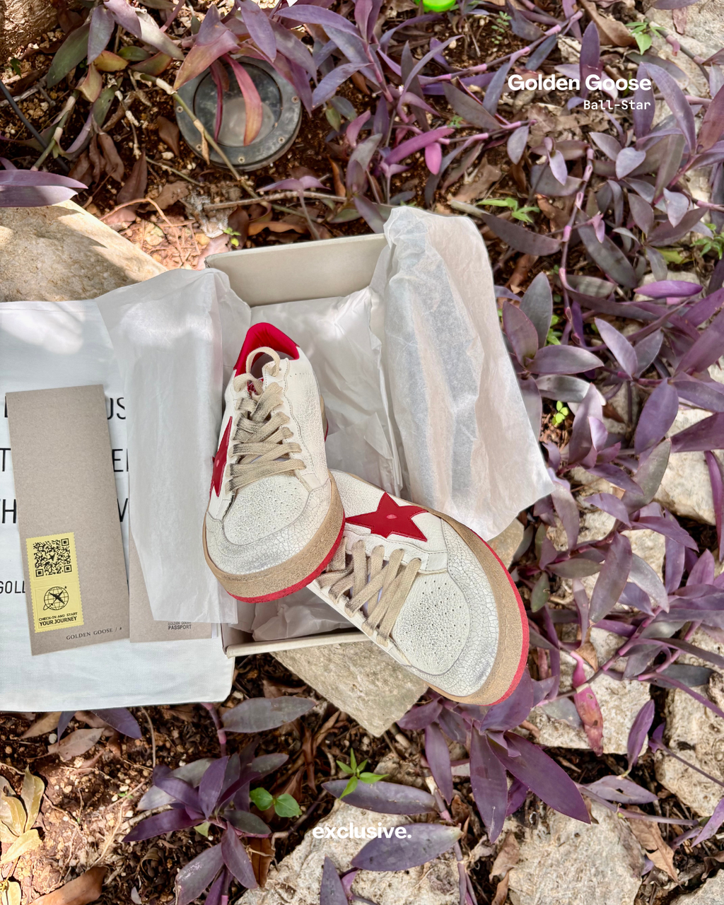 Golden Goose Ball-Star White & Red