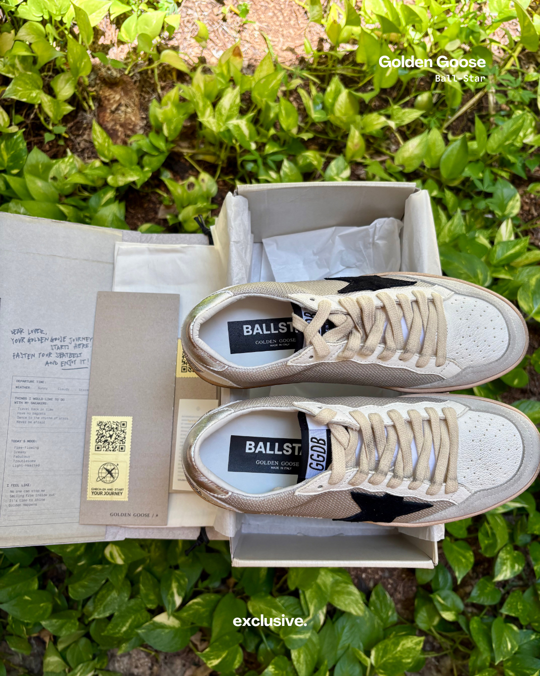 Golden Goose Ball-Star Net Beige & Black