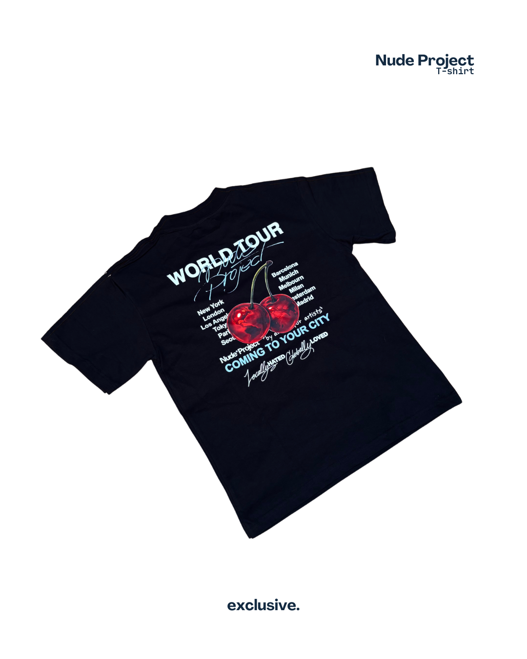 Nude Project World Tour Cherry Black T-shirt