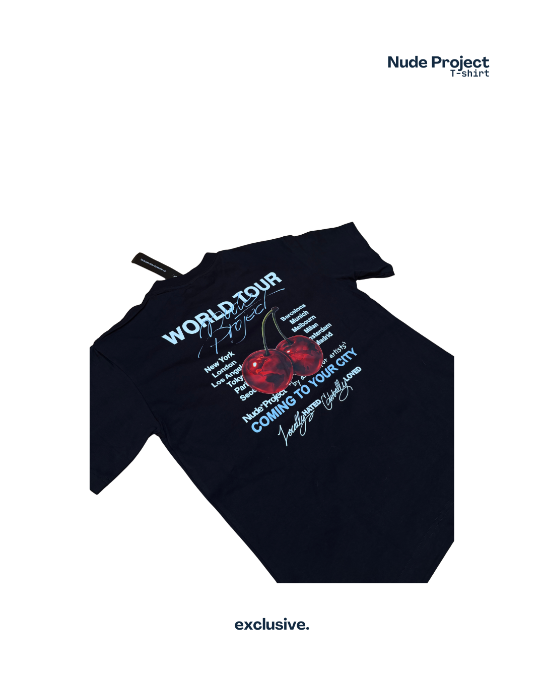 Nude Project World Tour Cherry Black T-shirt