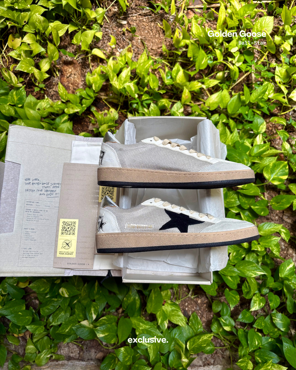 Golden Goose Ball-Star Net Beige & Black